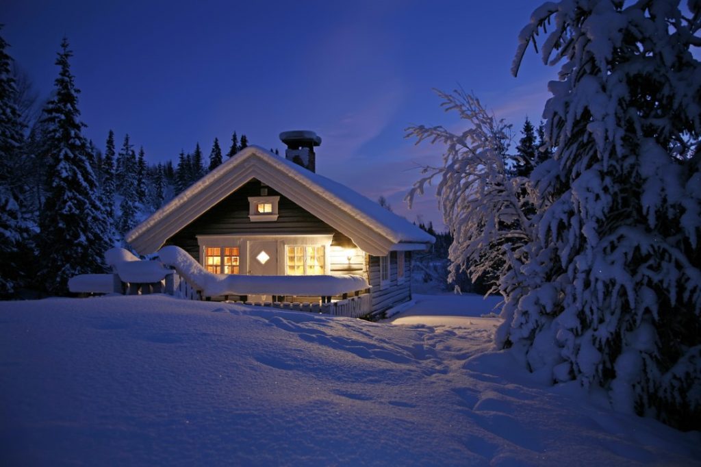 挪威的聖誕節 - 大雪小屋